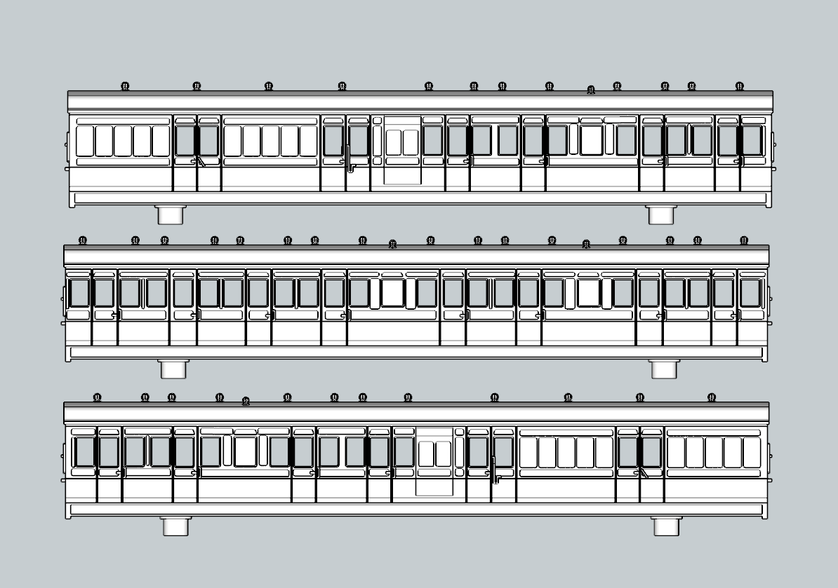(image for) (N) LSWR Cross Country 3 Coach Bundle - Set 130